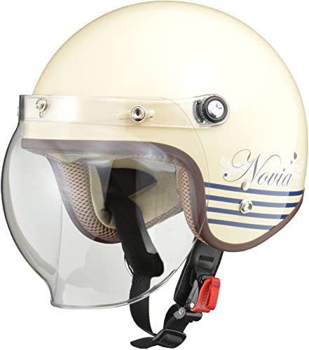 リード工業(LEAD) バイク用ジェットヘルメット NOVIA(ノービア) レターアイボリー レディースフリー(55-57cm未満) NOVIA